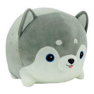 好事奇 哈士奇娃娃 填充玩具 表皮布 絨毛 填充物 聚酯纖維 100%, 好事奇棉花糖版, 1個