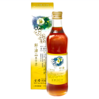 金椿茶油工坊 茶葉綠菓 茶葉籽油 (茶仔油), 100% Extra Virgin, 無化學合成及人工添加物, 500ml, 1瓶