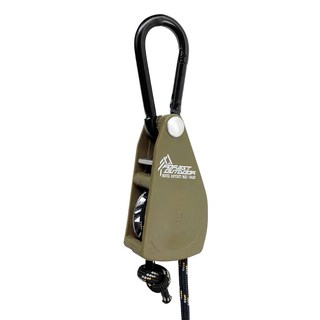 Forest Outdoor 大號滑輪營繩拉緊器 (軍綠色) 快速拉緊 穩固耐用, 1入