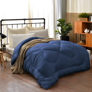 LoveCity 寢城之戀 台灣製 石墨烯恆溫遠紅外線發熱保暖冬被, 深藍色