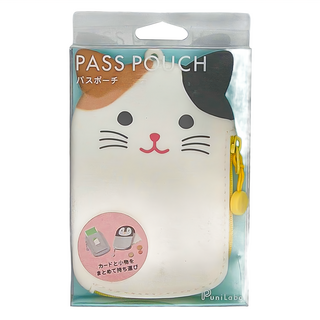 LIHIT LAB. PuniLabo 通行證小包 貓咪造型 三花貓