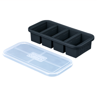 SOUPER CUBES 多功能食品級矽膠保鮮盒, 250mL (1-Cup)容量, 4格, 1個