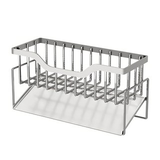 Cooksy 廚房水槽不鏽鋼瀝水架 23.4 x 9 x 11.3cm, 銀色, 1個