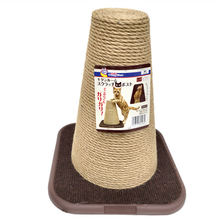 CattyMan 貓抓抓遊戲麻繩三角錐, 單色, 1個, 約 巾30×高36 ×奥行き30cm