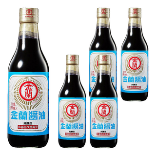 KIMLAN 金蘭 淡色醬油，適合白肉、海鮮料理，非基因改造黃豆, 590ml, 5瓶