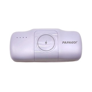 PAPAGO 隨行膠囊行動電源 5000mAh 嵌入式USB-C線 iPhone充電器 支援全系列蘋果手錶無線充電, PBF16, 紫色