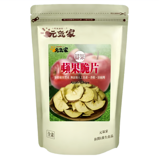 元氣家 蘋果脆片, 嚴選新鮮蘋果製成, 真空脫水技術, 不含色素及防腐劑, 100g, 1包