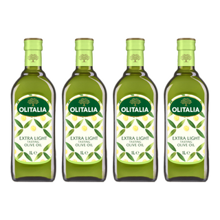 OLITALIA 奧利塔 精緻橄欖油, Extra Light 等級, 耐高溫低油煙, 1L, 4瓶