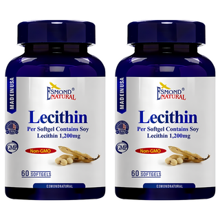 ESMOND NATURAL 愛司盟 大豆卵磷脂軟膠囊 每粒含大豆卵磷脂1200毫克, 60顆, 1.7g, 2罐