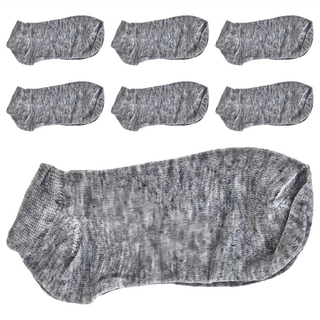 城市漫遊 一次性襪子 短筒 灰色 棉材質 140g, 7雙, 均碼