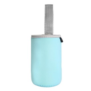 PUKU 藍色企鵝 提帶水杯套 11.5 x 6.5cm 水色 輕巧便攜 適用多種水杯, 1個
