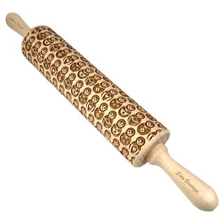 SOLO 歐洲家居 歐洲櫸壓紋擀麵棍 俄羅斯娃娃, 1個