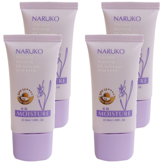 NARUKO 牛爾 台灣公司貨 水仙奇蹟修護BB防曬乳 SPF 50, 30ml, 4條
