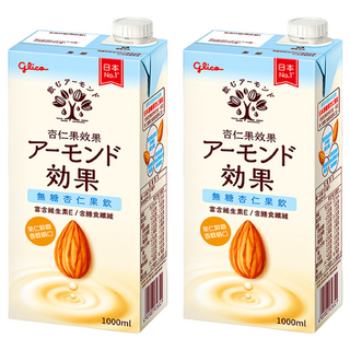 glico 格力高 杏仁果效果 無糖杏仁果飲, 1L, 2瓶
