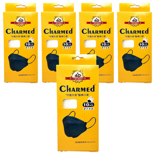 Charmed 昌明生技 守護天使立體口罩 成人用 KF94, 天使白, 10片, 5盒