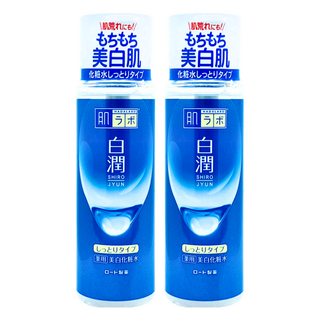 Hadalabo 肌研 白潤嫩白化妝水 傳明酸成分 美白升級 雙重薏仁 細緻膚觸 保濕潤澤 透亮光潤, 170ml, 2瓶