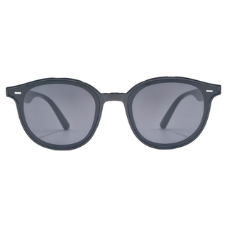 ALEGANT 清新簡練品味設計波士頓圓框墨鏡 UV400太陽眼鏡, 烏茶黑, 18 x 8 x 7cm