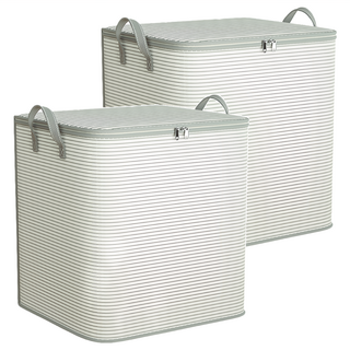 小麥購物 棉被衣物收納袋 C586 250g 180L, 灰白色, 2個