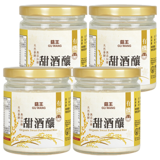 菇王 有機甜酒釀 自然發酵 無添加劑, 240g, 4罐