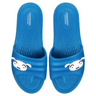 Shinchan 蠟筆小新 小白款 成人舒適室內防滑拖鞋 265mm, 小白 藍色