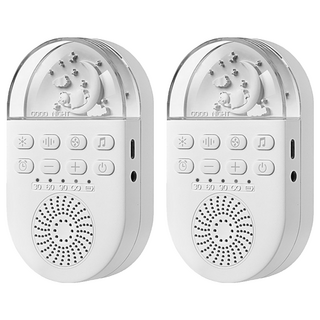 便攜式LED夜燈白噪音安撫除噪助眠儀 24首經典音樂 冷暖燈切換 定時功能 附便攜掛繩、USB線, Q8-02, 2個