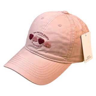 PORA BELLA 運動純色絨毛愛心字母防曬健行帽 HAT020, 1個, 帽深14cm 帽沿54~60cm, 粉色