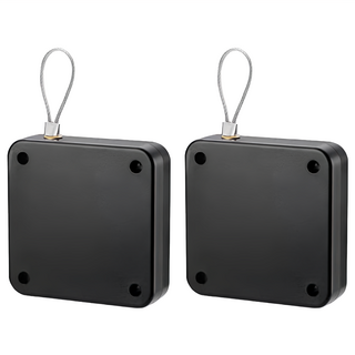 AHOYE 免打孔自動關門器/門緩衝器2件組 800g拉力 家用安全防護 靜音緩衝設計, 1組, 黑色, 均碼