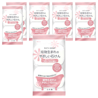 MAX 植物性沐浴石鹼皂 花香, 80g, 6個