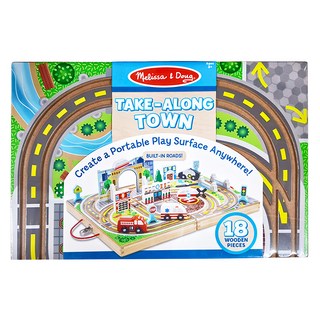 Melissa&Doug 瑪莉莎 帶著走寶盒 30141 適用3歲以上, 小小城鎮, 1個