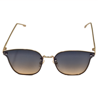 ALEGANT 韓式浪漫漸層貓眼鑲嵌波圓裝飾金框墨鏡, 星漾山梨綠, 140 x 148 x 53mm