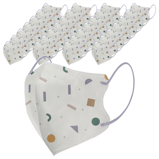 康菲 3D醫療口罩 大童(13 x 10cm) 7~12歲, 30片, 1盒, 探索圖形