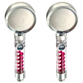 優思居 增壓式小蠻腰蓮蓬頭，ABS材質，尺寸24x8cm, 顏色隨機, 2支