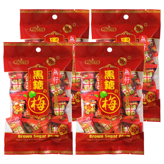 惠香食品 黑糖話梅糖，無籽，口味純正，香濃無比, 140g, 4袋