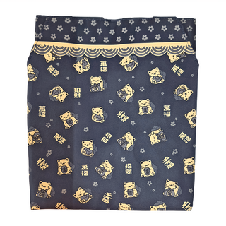 熊圓 萬福招財貓四口圍裙 GS-0010 67 x 54cm, 顏色隨機, 1個