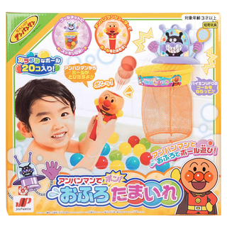 JoyPalette ANPANMAN 麵包超人 神射手 洗澡投籃玩具，內含20個球, 1組, Multicolor