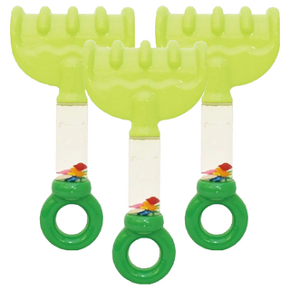 Toyroyal 樂雅 海星沙灘耙 兒童沙灘玩具, 青蘋果綠, 3支