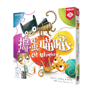 TWO PLUS 灣加遊戲 搗蛋喵喵 桌遊, 2-4人遊戲 6歲以上, 1盒