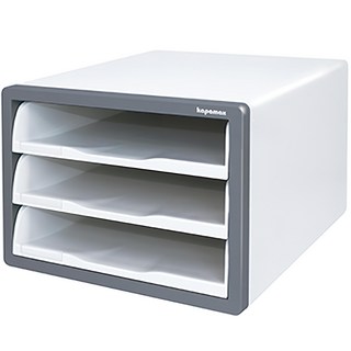 kapamax 開放式文件櫃, 深灰色, 3層