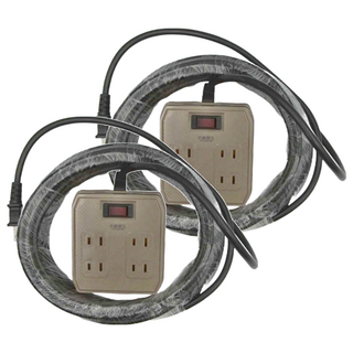 MAX STAR 太星電工 一開四插動力軟線 2P, 10m, 顏色隨機, 2條