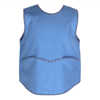 花邊經典幼兒輕便圍兜 台灣製, 波浪藍, 1件, 1件