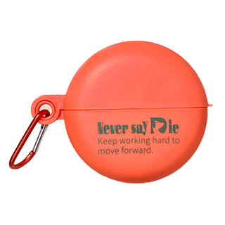 E.City 可攜式口罩線材飾品圓形小物收納盒 11 x 11 x 4cm 100g, 橘色, 1個