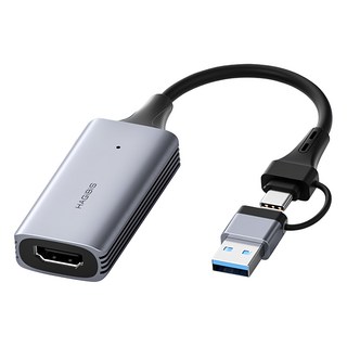 HAGiBiS 海備思 視訊擷取卡 鋁合金Type-C+USB雙接頭, AC05, 1個