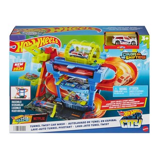 Hot WHeeLs 風火輪 城市主題洗車場 轉一轉!洗一洗!泡一泡!, 混和顏色, 1盒