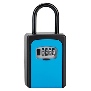 全金 密碼鎖防盜匙盒 掛置款 藍色 鑰匙收納, 1個