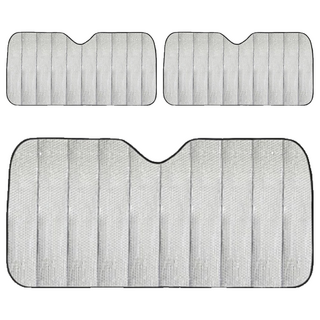 小麥購物 汽車前檔隔熱墊 C036 105g, 銀色, 3個