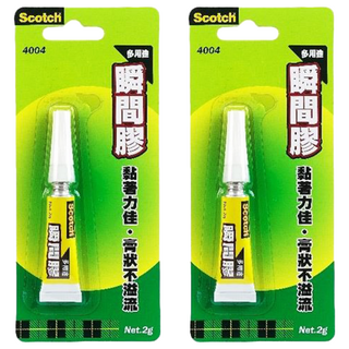3M Scotch 多用途瞬間膠, 黏著力強 膏狀不溢流 快乾省時, 2條