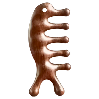 魚形檀木梳，Set 3支，11.8*5.5cm，木頭材質, G585, 1組