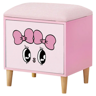 收納王妃 艾絲樂小兔 單門椅凳, 兔兔大臉 粉色, 1個