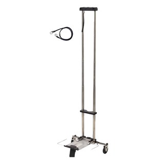 不鏽鋼迷你摺疊購物車 最大承重:20KG 附綁繩, 1個, 黑色