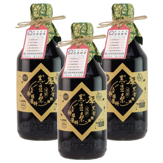 黑豆桑 天然極品頂級厚黑金醬油 主要成分為黑豆 靜置釀造, 550ml, 3瓶